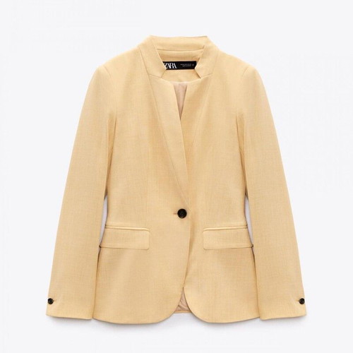 Zara suit used, soft yellow pastel color, size 36