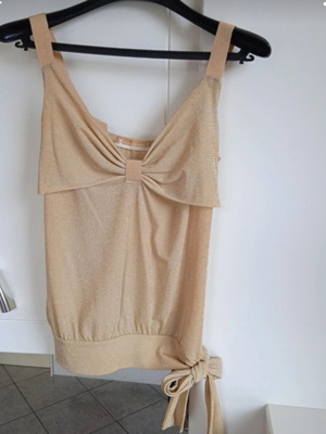 Rinascimento Gold Fabric Evening Top size M 38 10 like new
