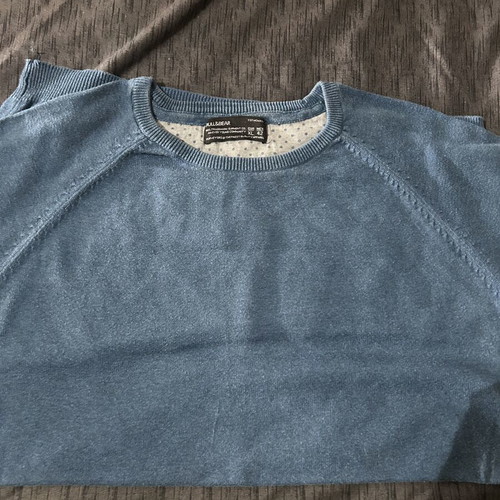 Pull & Bear men's winter cotton sweater blue XL