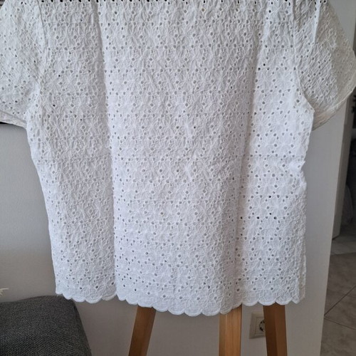 Gant short sleeve top used, white, size S