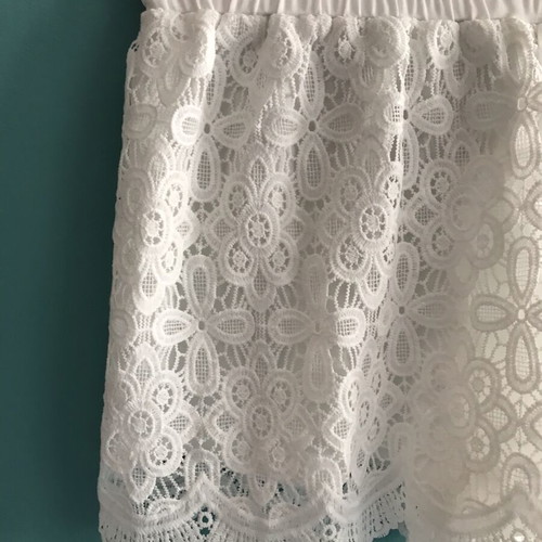 White shorts with lace and inner lining, new, size L/XL