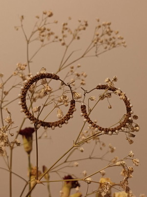 Handmade Macrame Stainless Steel Hoop Earrings new