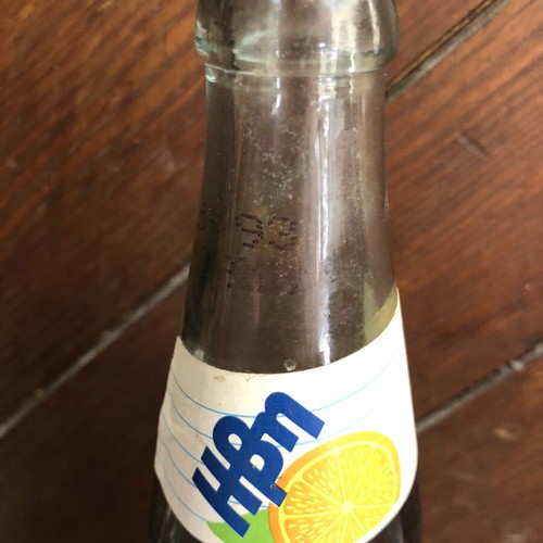 Ivi collectible glass soda bottle used, 1990s orangeade