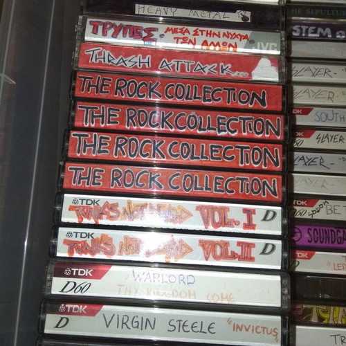 Cassette tapes used, pack of 215, mainly metal