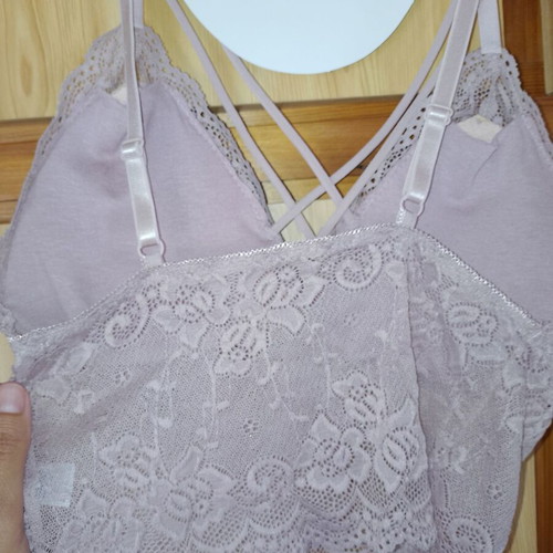 Lace Top Lingerie with Gift Pouch, New, Pink, Size S