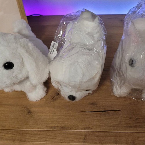 Interactive plush animals new, set of 3 pieces