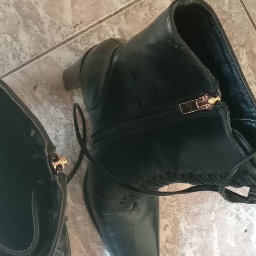 Tulipano women's leather boots like new, black, size 39