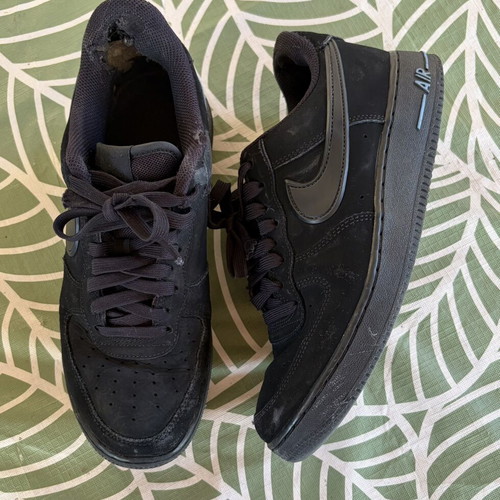 Nike Air Force 1 '07 low-top sneakers size 42 used black with blue details