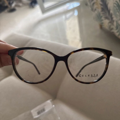 Bone frame for eyeglasses new, brown
