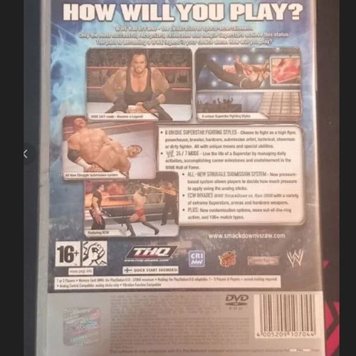 Smackdown vs Raw 2008 PS2 game