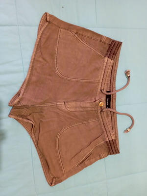 Women's shorts used, green khaki, size M