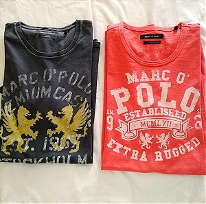2 T shirts Marco Polo βαμβακερά Large