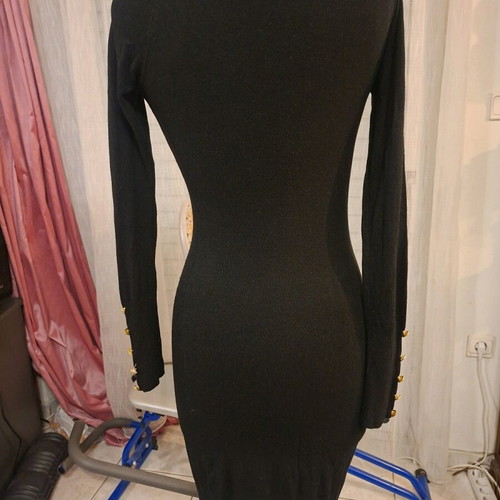 Black dress with gold details like new, sizes S - M