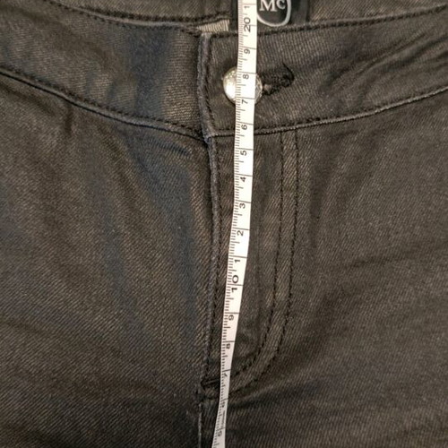 Alexander McQueen biker's jeans like new, waxed black