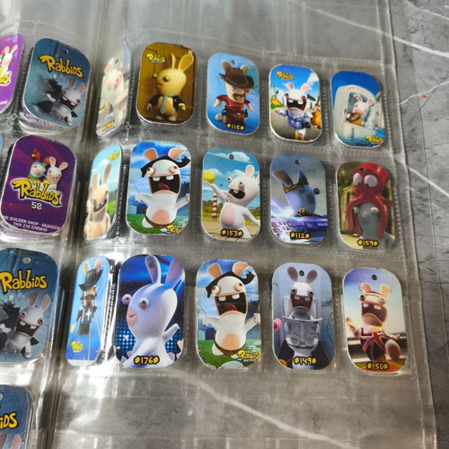 Rabbids metal collectible tags used, collection pack