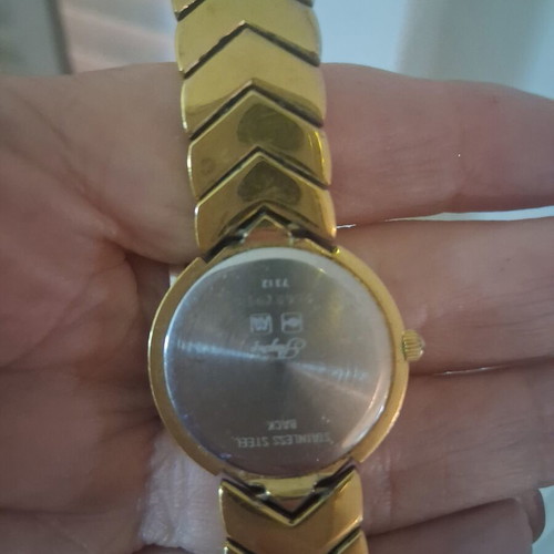 Longines wristwatch women's steel used, gold color, 1990