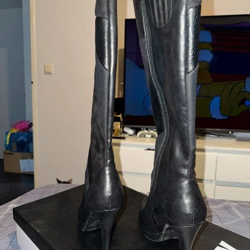 Bizzy high heel knee boots, size 38, black