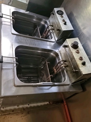 Professional double fryer used