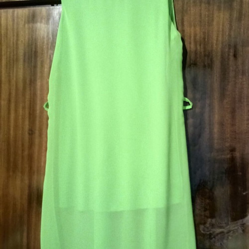 H&M airy green mini dress with belt loops