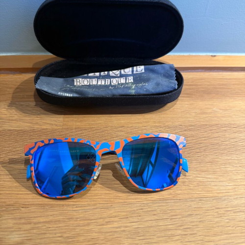 Italia Independent unisex mirror sunglasses like new, blue and orange