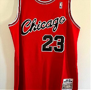 Φανέλα - Εμφάνιση Michael Jordan Jersey Chicago Bulls 1984-85 Mitchell & Ness Κόκκινη μέγεθος Large