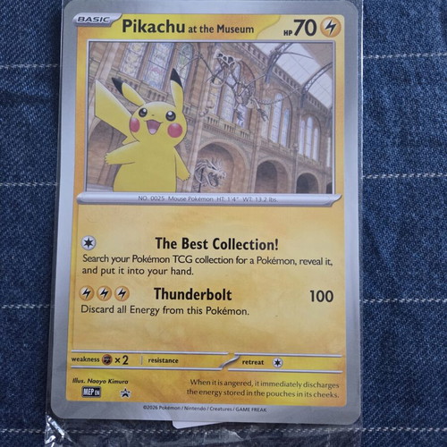 Pokemon Pikachu at the Museum card new, exclusive promo