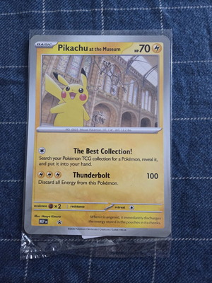 Pokemon Pikachu at the Museum card new, exclusive promo