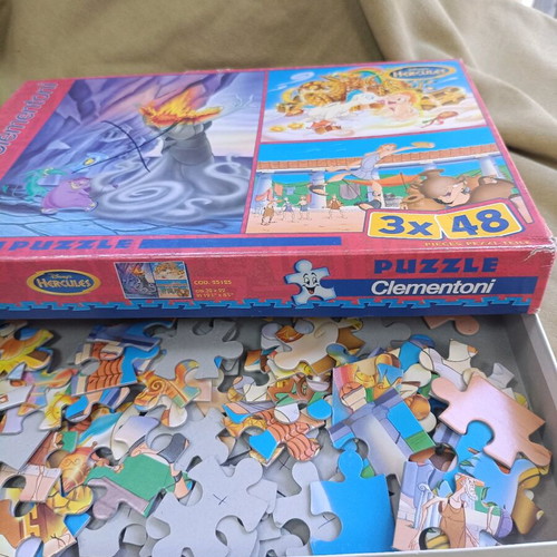 Vintage Clementoni Disney puzzles used, 2 puzzles of 48 pieces each