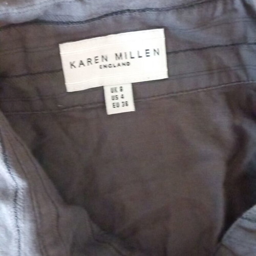 Karen Millen brown shirt size S 36 cotton viscose like new