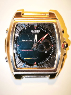 Casio Edifice EFA-120 Ana-Digi Illuminator watch like new, silver