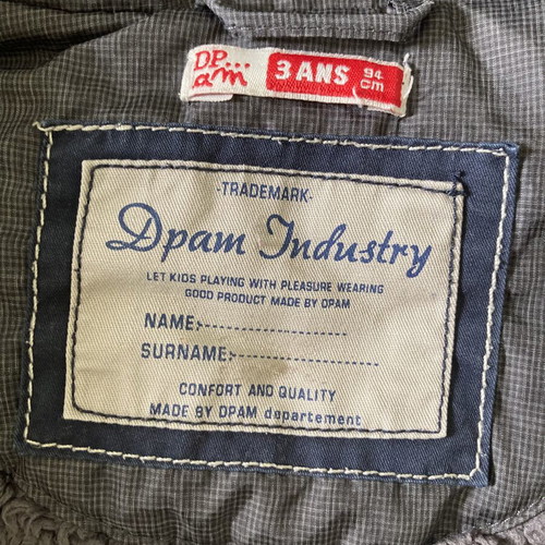 DP…am boy's jacket 3 years 94cm used, gray with fur lining