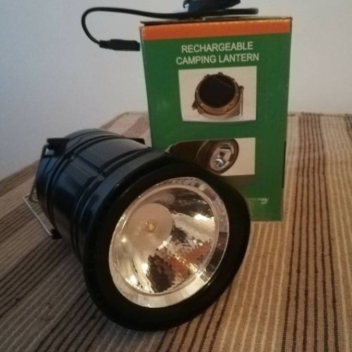 Rechargeable solar camping lantern with emergency LED lamp new