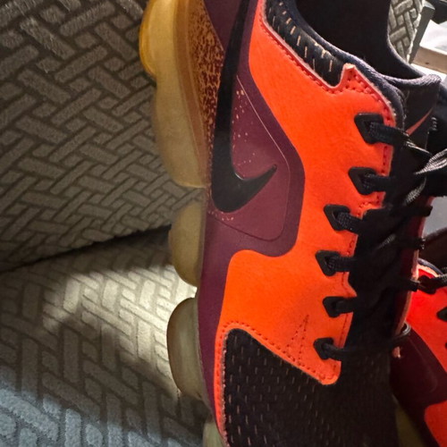 Nike Air VaporMax CS Total Crimson used, size 44, black and orange