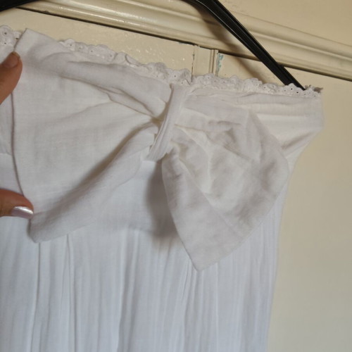 Lynne Maxi Dress white cotton like new, size M