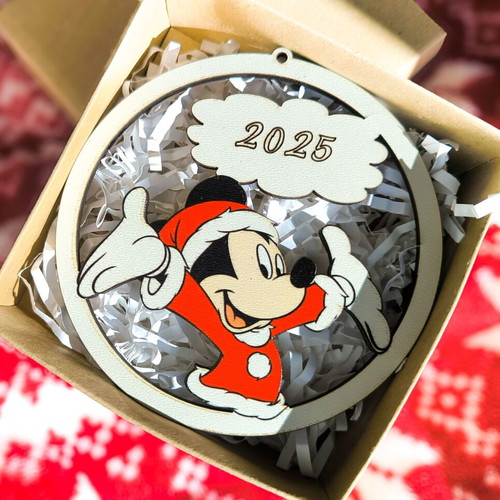 Wooden Christmas ornament Mickey new 10cm