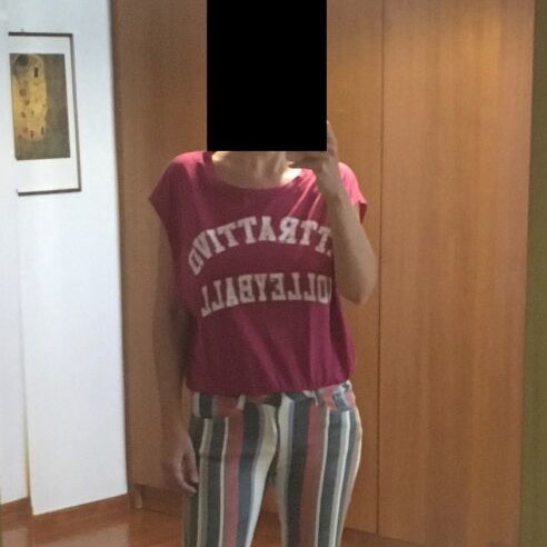 Stretch multicolor pants like new, size S