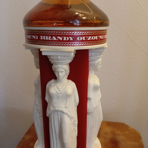 Ouzounis Brandy collectible vintage bottle like new, opened