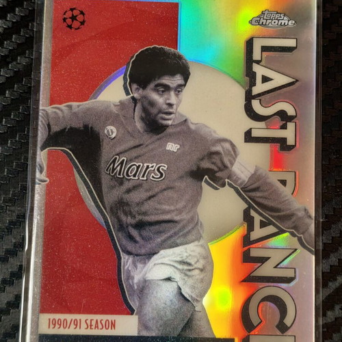 2025-26 Topps Chrome UEFA Champions League Diego Maradona Last Dance Insert #LD-10 SSC Napoli