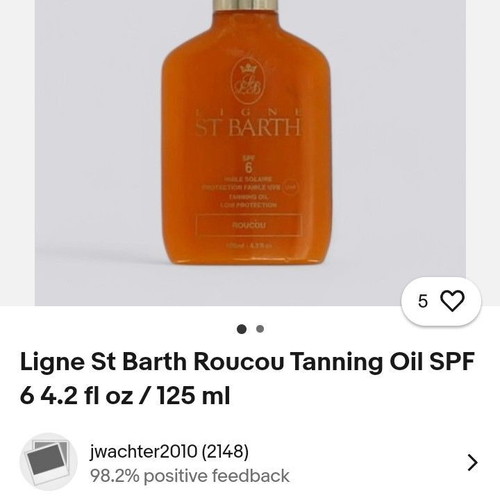 Ligne St Barth Roucou SPF 6 tanning oil used