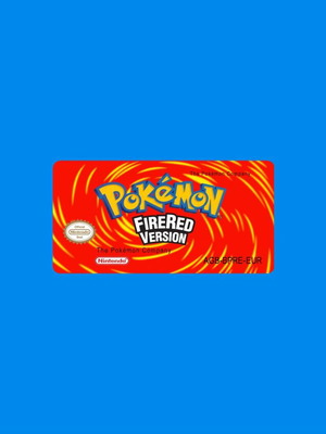 GBA FireRed Pokemon EU Cartridge Sticker new, holographic effect