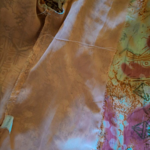Boho summer t-shirt used, orange, size XL