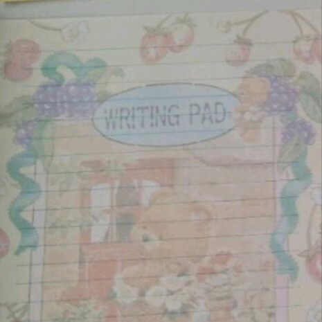 Romantic teddy bear stationery like new, collectible writing paper