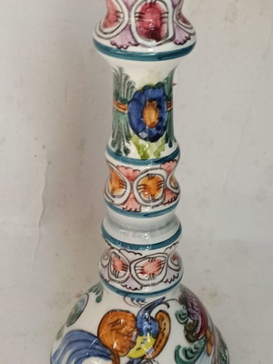 Old Skyrian candlestick hand-painted used