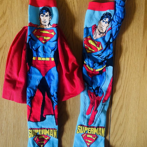 Superman collectible socks new, multicolor