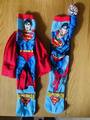 Superman collectible socks new, multicolor