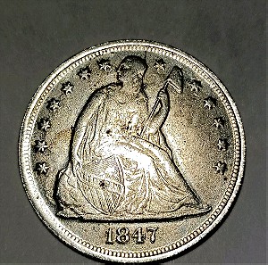 1847 Liberty seated Dollar