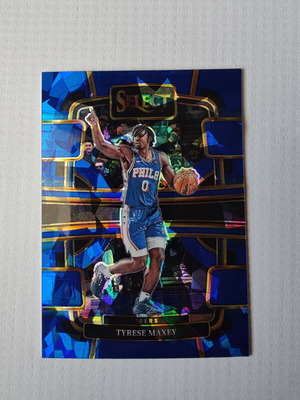 Κάρτα Tyrese Maxey Panini-Select 2023-24 Concourse Cracked Ice Blue Prizm καινούργιο