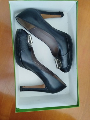 Kalogirou Pumps used, heel 10 cm, platform 1.5 cm, size 35.5-36, black