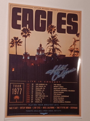 Eagles Hotel California A4 poster