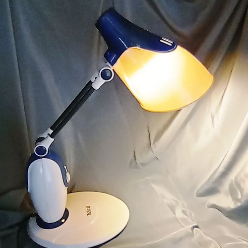 Telco desk lamp foldable blue and white, like new